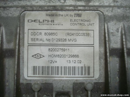Motorsteuergerät Nissan Almera 8200275911 HOM8200129866 DELPHI R0410C053B