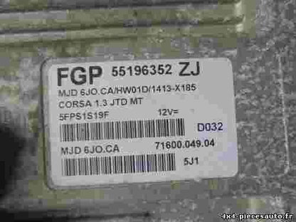 Motorsteuergerät Opel Corsa 1.3 MT 55196352ZJ 55196352 ZJ 7160004904 MJD6JO.CA