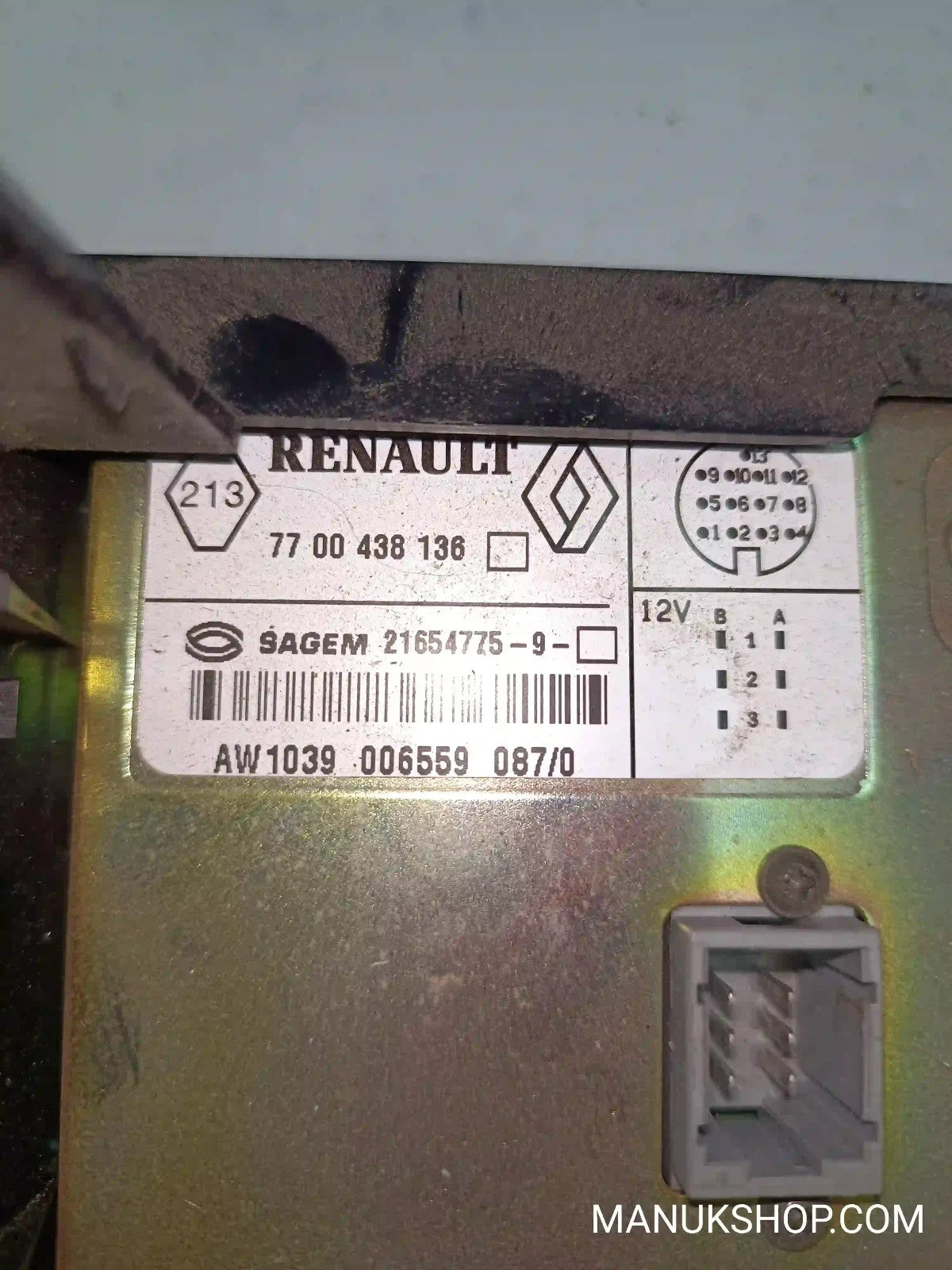 Navigation Display Renault Scenic 7700438136 77 00 438 136 SAGEM 21654775-9