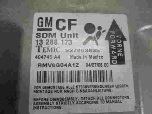Airbagsensor Airbagsteuergerät Opel Zafira B (CF) GM 13288173 TEMIC 327963935