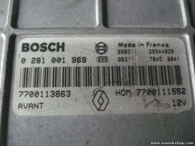 Motorsteuergerät Renault Megane 28SA4026 7700113863 HOM 7700111552 0281001969