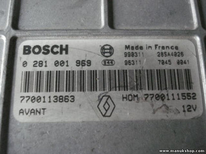 Motorsteuergerät Renault Megane 28SA4026 7700113863 HOM 7700111552 0281001969