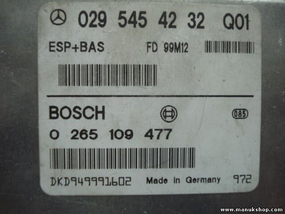 Unidad de control Mercedes-Benz W168 0295454232 Q01 0265109477 FD99M12