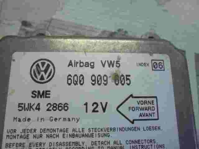 Airbagsensor Airbagsteuergerät Golf Bora Passat 6Q0909605 INDEX 06 5WK42866