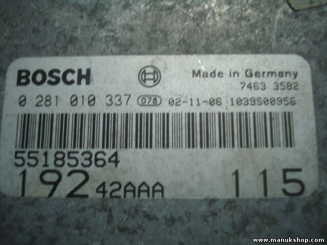 Motorsteuergerät Fiat Stilo 55185364 1039S00956 19242AAA 115 BOSCH 0281010337