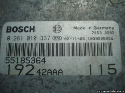Motorsteuergerät Fiat Stilo 55185364 1039S00956 19242AAA 115 BOSCH 0281010337