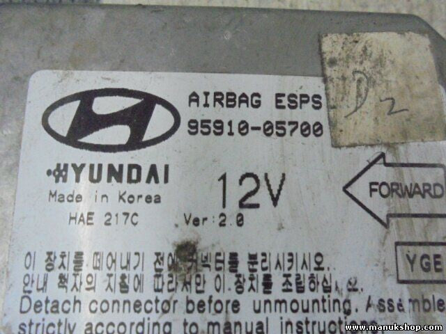 Airbagsensor Airbagsteuergerät Hyundai Amica Atos (MX) 2007 9591005700 HAE217C