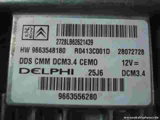 Motorsteuergerät Peugeot Citroen 9663548180 HW9663548180 9663556280 R0413C001D