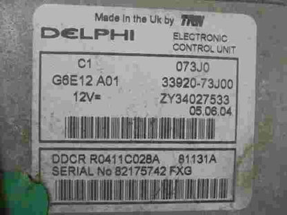 Motorsteuergerät Suzuki Liana 3392073J00  ZY34027533 DELPHI TRW DDCR R0411C028A