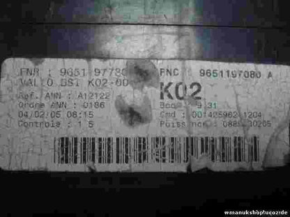 Sicherungskasten Peugeot 307 VALEO K02-00 FNR 9651197780A FNC 9651197780