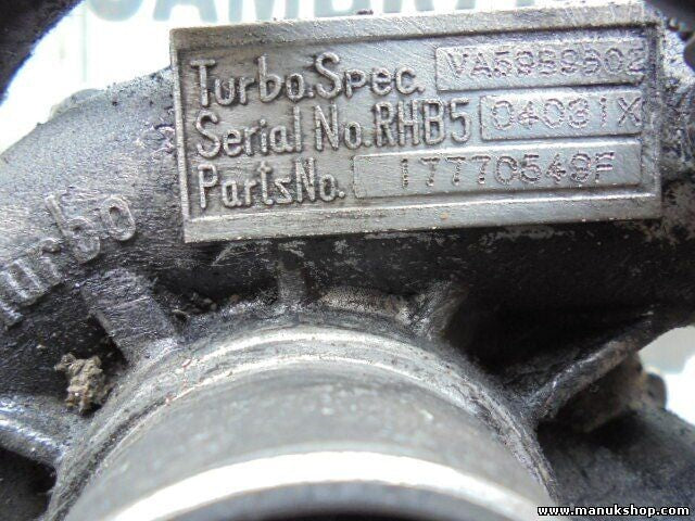 Turbolader Jeep Cherokee 2.5 TD Opel Frontera A 17770549F VA59B9602 RHB5 04031X