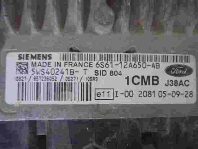Motorsteuergerät Ford Fiesta 6S6112A650AB 6S61-12A650-AB SIEMENS 5WS40241BT .