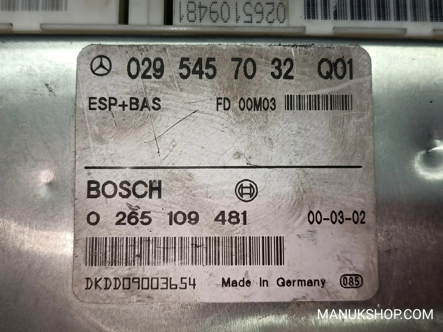 Steuergerät Mercedes-Benz 0295457032 Q01 FD00M03 BOSCH 0265109481 0 265 109 481