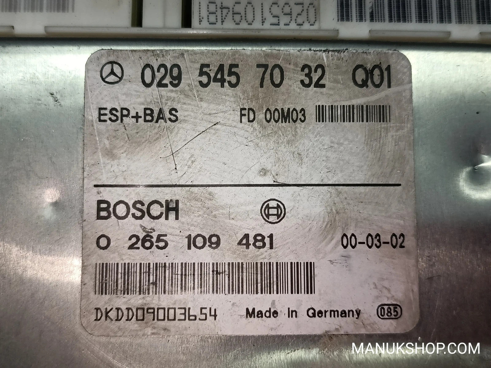 Steuergerät Mercedes-Benz 0295457032 Q01 FD00M03 BOSCH 0265109481 0 265 109 481