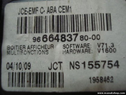 Bordcomputer Citroen C4 2010 9666483780 966648378000 JCTNS155754 1958462