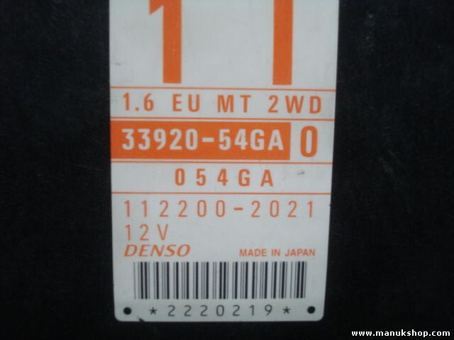 Motorsteuergerät Suzuki Liana 1.6 EU MT 2WD 33920-54GA0 3392054GA0 1122002021