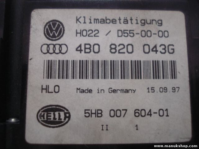 Heizungsbedienteil VW Hella 5HB00760401 4B0820043G 4BO820043G