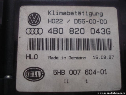 Heizungsbedienteil VW Hella 5HB00760401 4B0820043G 4BO820043G