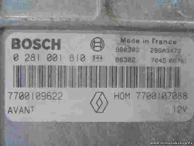 Motorsteuergerät Megane Scenic 7700109622 7700107088 HOM7700107088 0281001810