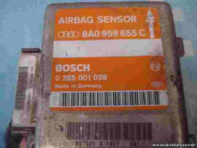 Airbagsensor Airbagsteuergerät Audi 8A0959655C  8AO959655C BOSCH 0285001038
