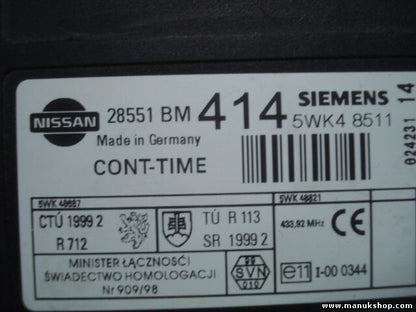Steuergerät Zentralverriegelung Nissan Almera 28551BM414 SIEMENS 5WK48511