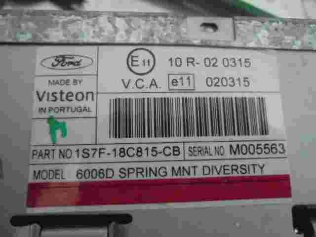Radio CD Ford Transit Mondeo VISTEON 1S7F18C815CB 1S7F-18C815-CB
