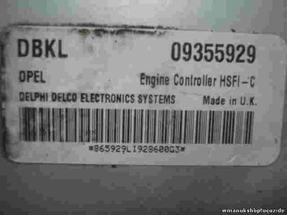 Motorsteuergerät Opel Astra G Vectra B Zafira DBKL 09355929 DELPHI DELCO HSFI-C