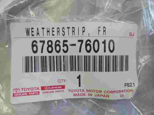 Weatherstrip Front Door  Toyota Lexus UX 200 6786576010 67865-76010