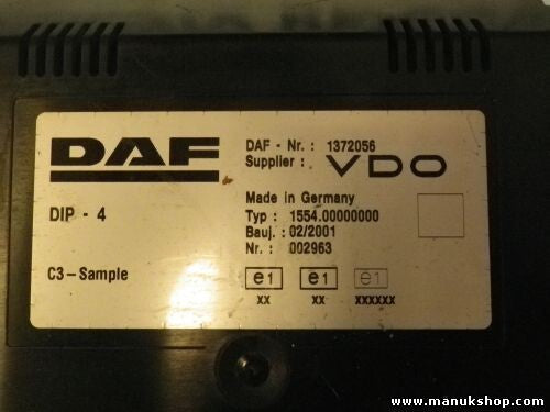 Kombiinstrument Tacho DAF LF VDO 1372056 Typ. 1554.00000000 15548400201