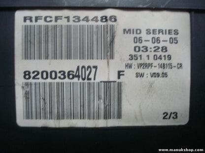 Kombiinstrument Tacho Renault Megane II 2002-2009 8200364027F 8200364027 F