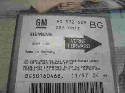 Airbagsensor Airbagsteuergerät Opel Corsa Tigra A 90532629 BG 90532629BG 5WK4115