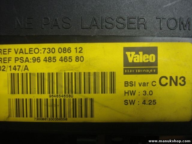 Sicherungskasten Citroen Xsara II 2 CN3 9648546580 96 485 465 80 VALEO 73008612