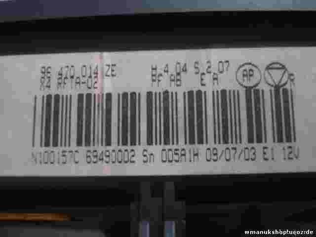 Klimabedienteil  Citroen C5 VALEO 96470014ZE 96 470 014 ZE