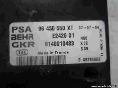 Klimabedienteil Peugeot 206 196430550XT BEHR E2426 01 9140010483