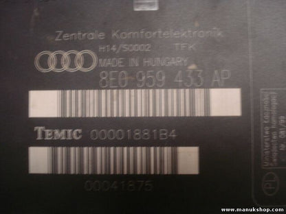 Komfortsteuergerät KSG Audi A4 B6 TEMIC 00001881B4 8E0959433AP 8EO959433AP