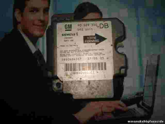 Airbagsensor Airbagsteuergerät Opel Vectra GM 90569350 DB 90 569 350 DB 5WK4188