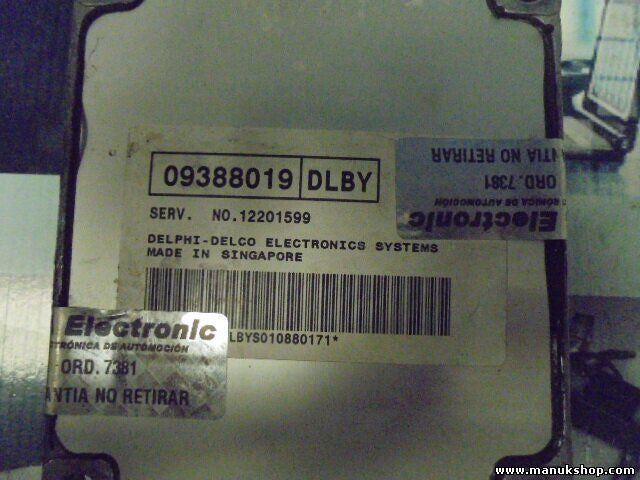 Motorsteuergerät Chevrolet Daewwo Lanos 09388019 DLBY 09388019 12201599