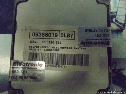 Motorsteuergerät Chevrolet Daewwo Lanos 09388019 DLBY 09388019 12201599