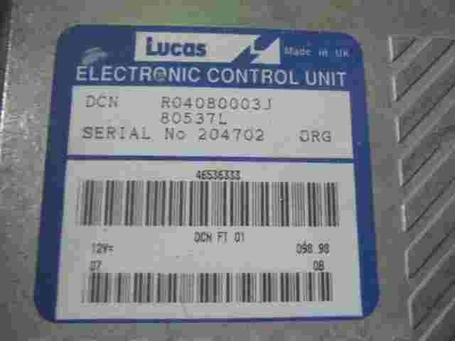 Motorsteuergerät Fiat Marea 80537L 46536333 046536333 LUCAS R04080003J