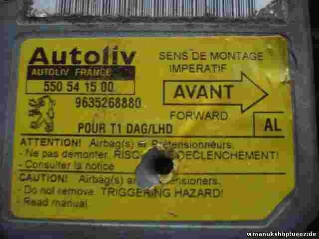 Airbagsensor Airbagsteuergerät Peugeot 206 T1 (AL) 9635268880 550541500