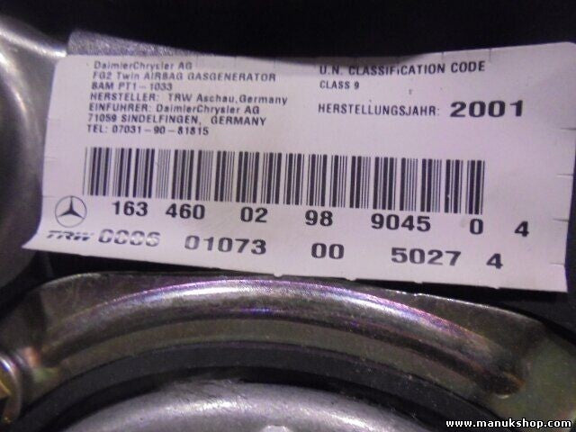 Fahrer Lenkrad Mercedes Benz W163 ML 270 CDI 1634600298 BAMPT11033