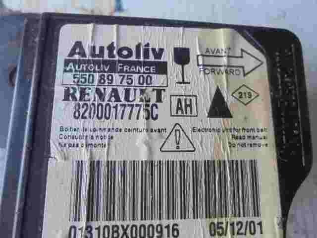 Airbagsensor Airbagsteuergerät Renault Vel Satis (AH) 8200017775C 550897500