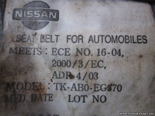 Sicherheitsgurt Gurt Nissan Navara PickUp D22 NP300 TKAB0EG370 TK-AB0-EG370