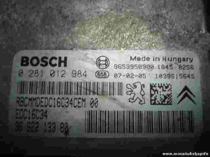 Motorsteuergerät Peugeot 9662213380 9653958980 1039S15645 EDC16C34 0281012984