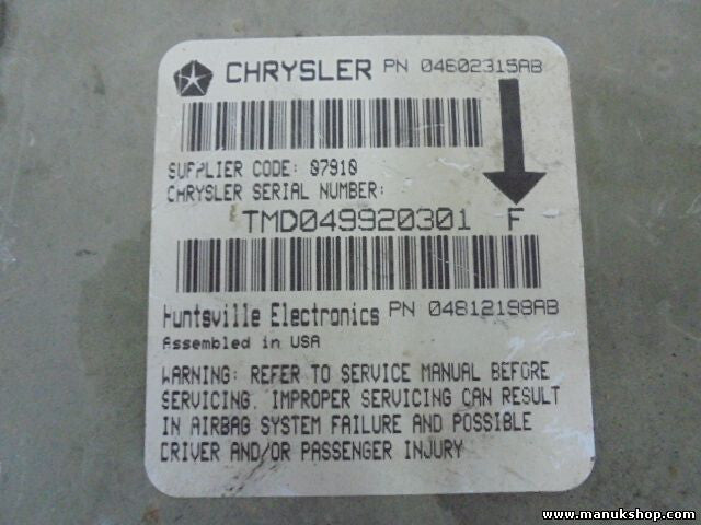 Airbagsensor Airbagsteuergerät Chrysler Stratus 04602315AB 04812198AB