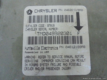 Airbagsensor Airbagsteuergerät Chrysler Stratus 04602315AB 04812198AB