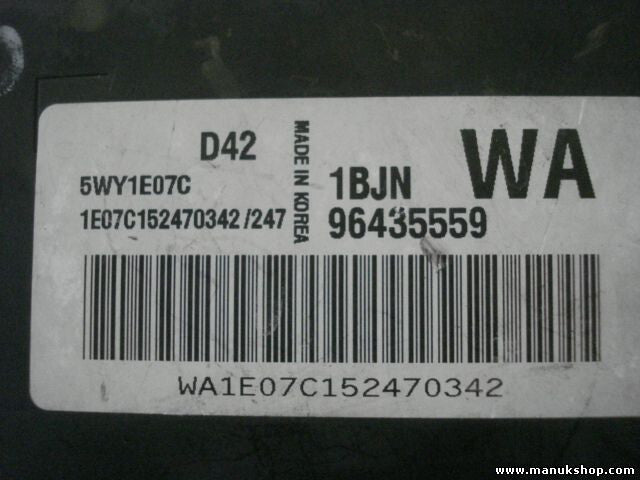 Motorsteuergerät Chevrolet Kalos D42 1BJN WA 96435559 96 435 559 5WY1E07C