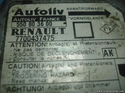 Airbagsensor Airbagsteuergerät Renault Megane (AK) 7700437475 550803600
