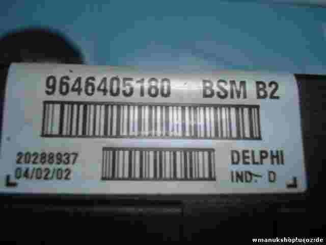 Sicherungskasten  Peugeot 307 1.6 16 2002 BSM B2 DELPHI 9646405180 20288937