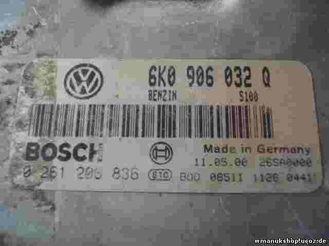 Motorsteuergerät Seat Ibiza 1.4 2000 6K0906032Q  6KO906032Q BOSCH 0261206836